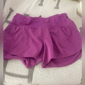 Size 4 Speed up lululemon shorts in vivid plum